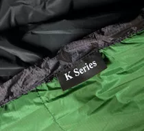 'K Series' label, indicating use of PHD's unique 1000 fillpower down