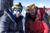 On Island Peak with Philip Tonkin.