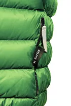 Side pocket detail. Green Ultrashell fabric.
