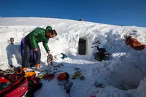 On expedition to Mt Deborah, Alaska with Jon Griffith and Will Sim.