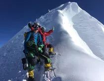 Rob Lucas, Everest, Xero 'K Series' Suit (with Dorje Gyalzen Sherpa). Photo: Kenton Cool.